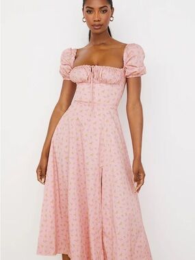 house of cb mademoiselle ballerina pink midi dress Clothing: Midi Dresses: 'Lady' Ballerina Pink Strapless Midi Dress
